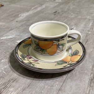 Mikasa intaglio garden, harvest, espresso, cup and saucer
